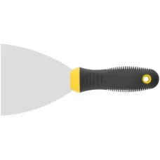 Шпатель, нерж.сталь, черно-желтая прорезин.ручка 4'' (100 мм)