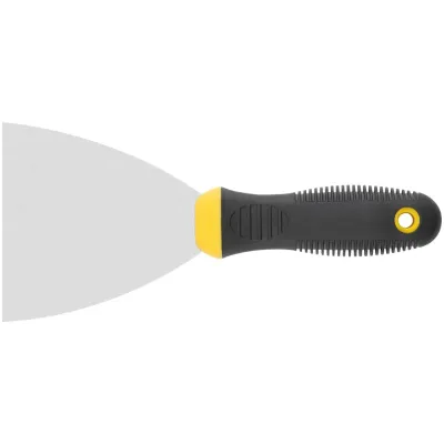 Шпатель, нерж.сталь, черно-желтая прорезин.ручка 4'' (100 мм)