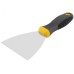 Шпатель, нерж.сталь, черно-желтая прорезин.ручка 4'' (100 мм)