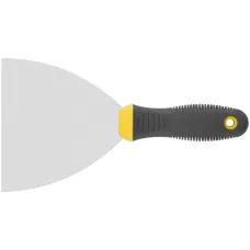 Шпатель, нерж.сталь, черно-желтая прорезин.ручка 5'' (125 мм)