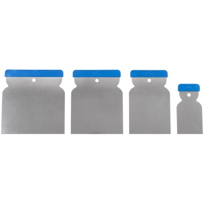 Шпатели металлические, набор 4 шт., Япончик 50/80/100/120 мм