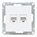 Эпика Механизм розетки RJ45 - 2шт (cat5) белый EKF
