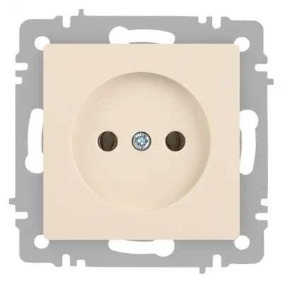 Розетка Intro Accent 6-201-02 2P, 16А-250В, IP20, СУ, слоновая кость
