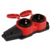 Колодка KX-2e-RED-IP44 каучуковая с заземлением 2 розетки 16A IP44 красная