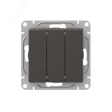 Механизм выключателя. трёхклавишный. мокко Эпика EKF