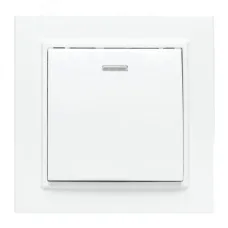 Минск Выключатель 1-клавишный СП с индикатором,10А, белый EKF Basic
