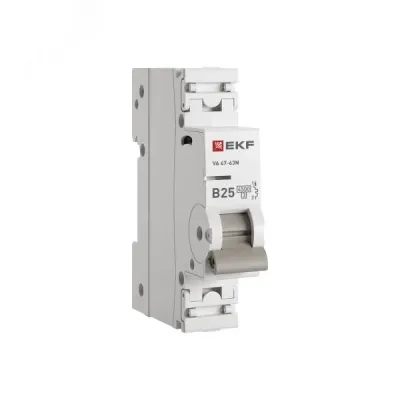 Выключатель автоматический однополюсный 1P 25А (В) 4.5kA ВА 47-63N M634125B PROXIMA EKF