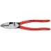 Плоскогубцы электромонтера Linemans Pliers резка - проволока средней твердости 46мм твердая проволока 3мм L=240мм черные обливные рукоятки