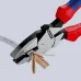Плоскогубцы электромонтера Linemans Pliers резка - проволока средней твердости 46мм твердая проволока 3мм L=240мм двухкомпонентные рукоятки цвет че