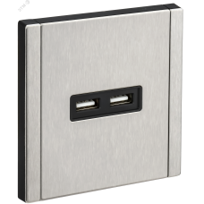 FORTE&PIANO Розетка USB A+A 3,1А FP749M металл никель IEK