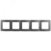 12-5005-12 ЭРА Рамка на 5 постов, Эра12, графит (10/100/1600)
