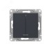Механизм выключателя. двухклавишный. с подсветкой. графит Эпика EKF Механизм выключателя. двухклавишный. с подсветкой. графит Эпика EKF