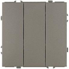 Выключатель тройной 10АХ-250В IP20 титан 15-1107-07 Galaxy