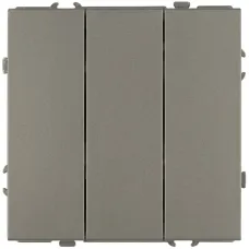 Выключатель тройной 10АХ-250В IP20 титан 15-1107-07 Galaxy