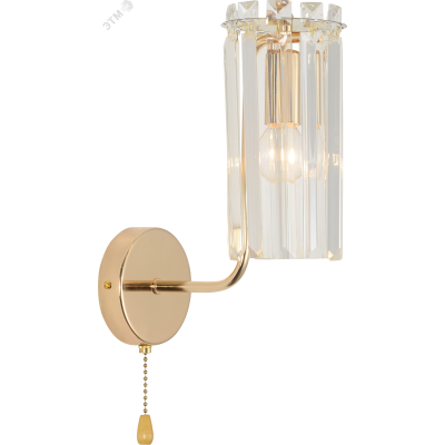 Светильник настенный (бра) с выключателем Zoe 1064-401 1хЕ14 40 Вт хрусталь