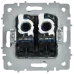 BRITE Розетка компьютерная двойная RJ45 кат.6 РК11-2-БрАБ арктический белый IEK