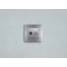 Розетка двойная TV+SAT тип звезда алюминий ETIKA