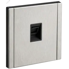 FORTE&PIANO Розетка компьютерная RJ45 кат.5E FP732M металл никель IEK