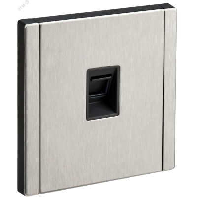 FORTE&PIANO Розетка компьютерная RJ45 кат.5E FP732M металл никель IEK