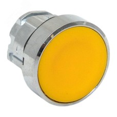 Исполнительный механизм кнопки XB4 желтый плоский возвратный без фиксации, без подсветки IP65