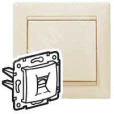 Розетка телефонная Valena 1хRJ11, слоновая кость