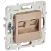 SKANDY Розетка компьютерная двойная RJ45 кат.5E SK-K03Sa песочный IEK SKANDY Розетка компьютерная двойная RJ45 кат.5E SK-K03Sa песочный IEK