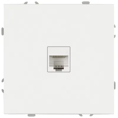 Розетка скрытого монтажа в рамку информационная RJ45 IP20 белый матовый 15-3107-08 Galaxy