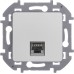Розетка компьютерная RJ45 категория 6 UTP алюминий INSPIRIA