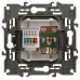 14-3110-05 ЭРА Розетка RJ45+TV, IP20, антрацит (10/100/3200)