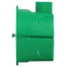 Коробка установочная ЭРА KUTS1-68-45-green зеленая 68х45мм для твердых стен с саморезами, один стыковочный узел IP20