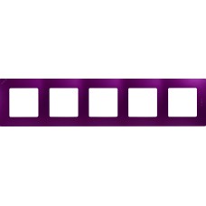 Рамка 5-местная сливовый ETIKA