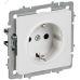 BRITE Розетка 1-местная с заземлением без защитных шторок 16А РС11-1-0-БрАБ арктический белый IEK BRITE Розетка 1-местная с заземлением без защитных шторок 16А РС11-1-0-БрАБ арктический белый IEK