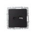 BRITE Розетка USB A+C 18Вт РЮ11-1-БрЧ черный