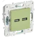 SKANDY Розетка USB A+A 3,1А SK-R15G мятный IEK