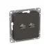 Механизм розетки RJ45 - 2шт, (cat6), мокко Эпика EKF
