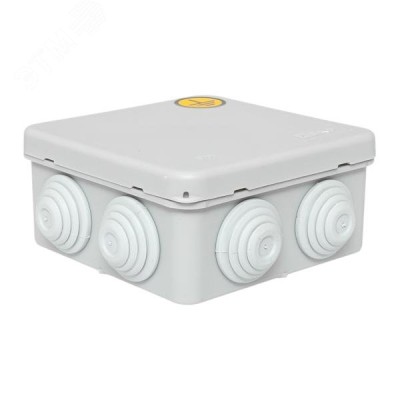 Коробка уравнивания потенциалов КУП-030-031 с крышкой наружная (85х85х40) для прямого монтажа 8 мембр. вводов серая IP55 EKF