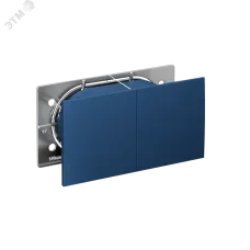 ATLASDESIGN РОЗЕТКА двойн. с заземл.со штор.со сдвиж. крышк, 16А, в сборе, АКВАМАРИН