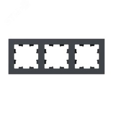 Рамка 3-местная графит.  пластик Эпика EKF