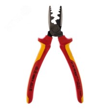 Пресс-клещи для обжима контактных гильз VDE 1000V 9 гнезда 025-160мм (AWG 23-5) L=180мм диэлектрические двухкомпонентные рукоятки