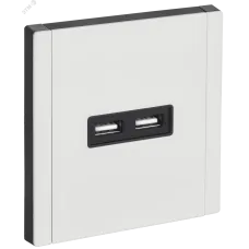 FORTE&PIANO Розетка USB A+A 3,1А FP249M металл белый IEK