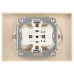 Розетка Intro Accent 6-205-03 2X2P+E Schuko, 16А-250В, IP20, СУ, AL/CU, алюминий