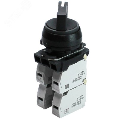 Переключатель управления ПЕ-082 исп.1м, 4з, 10А, 660В, рукоятка на 3 положения -90° 0 +90°, IP66, (ЭТ)