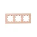 BRITE Рамка 3 поста РУ-3-2-БрП стекло персиковый матовый IEK