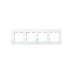 BRITE Рамка 4 поста РУ-4-2-Бр стекло белый RE IEK