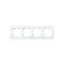 BRITE Рамка 4 поста РУ-4-2-Бр стекло белый RE IEK