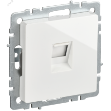 BRITE Розетка компьютерная RJ45 кат.5E РК10-БрБ белый