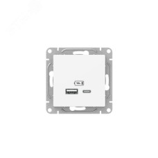 Механизм розетки USB-A+С, белый Эпика EKF