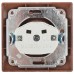 1-201-10 Intro Розетка 2P, 16А-250В, IP20, СУ, Plano, венге (10/200/2400)