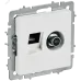 BRITE Розетка двойная TV+RJ45 кат.5E РТВ/РК12-БрАБ арктический белый IEK