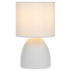 Настольная лампа Rivoli Nadine 7042-502 1 * Е14 40 Вт керамика белая с абажуром